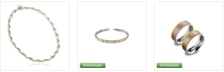 Titanium armbanden, ringen en hangers Kennisbank Zilver.nl
